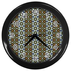 Cute Pretty Elegant Pattern Wall Clock (black) by GardenOfOphir