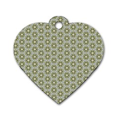 Cute Pretty Elegant Pattern Dog Tag Heart (one Sided)  by GardenOfOphir