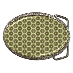 Cute Pretty Elegant Pattern Belt Buckle (oval) by GardenOfOphir