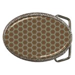 Cute Pretty Elegant Pattern Belt Buckle (Oval) Front