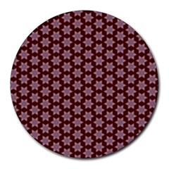 Cute Pretty Elegant Pattern 8  Mouse Pad (round)