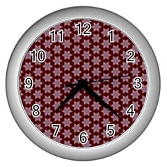 Cute Pretty Elegant Pattern Wall Clock (silver)