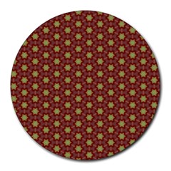 Cute Pretty Elegant Pattern 8  Mouse Pad (round)