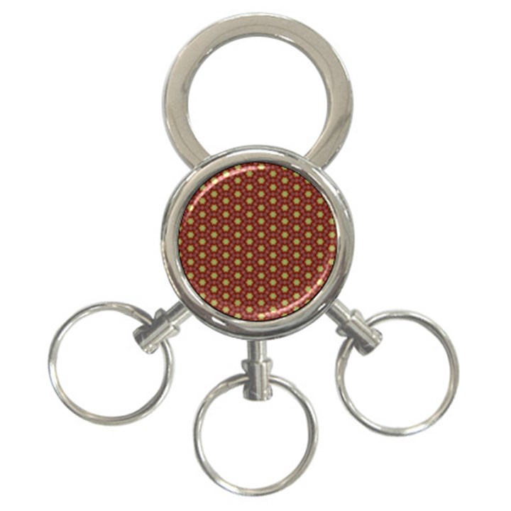 Cute Pretty Elegant Pattern 3-Ring Key Chain