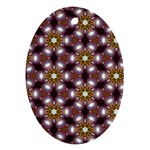 Cute Pretty Elegant Pattern Oval Ornament (Two Sides) Back