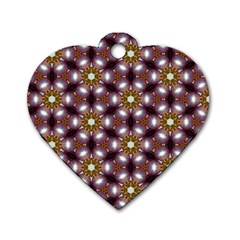 Cute Pretty Elegant Pattern Dog Tag Heart (One Sided) 