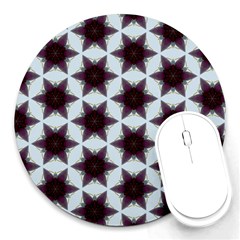 Cute Pretty Elegant Pattern 8  Mouse Pad (round)