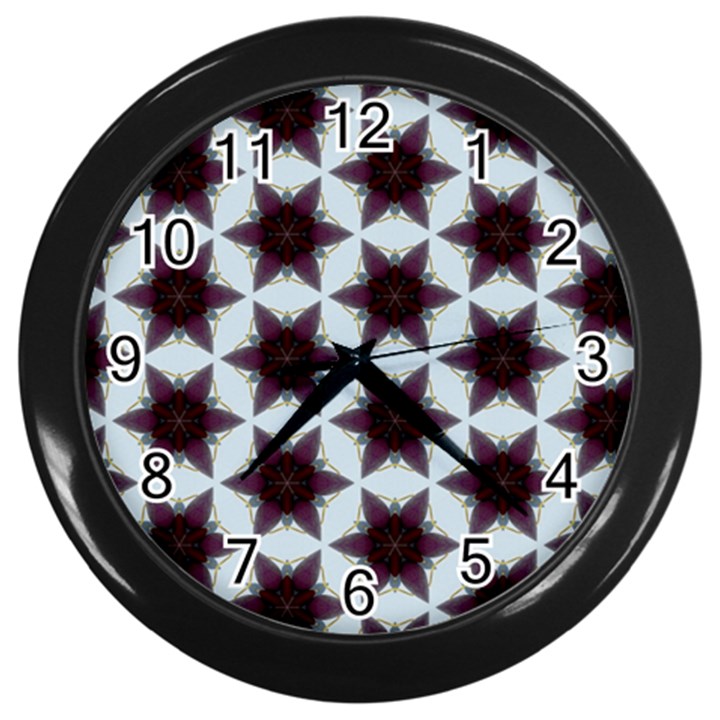 Cute Pretty Elegant Pattern Wall Clock (Black)