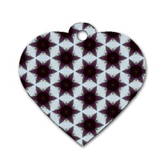 Cute Pretty Elegant Pattern Dog Tag Heart (two Sided)