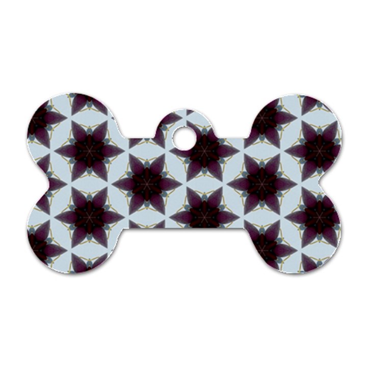 Cute Pretty Elegant Pattern Dog Tag Bone (Two Sided)