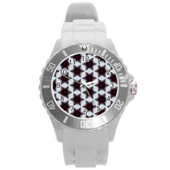 Cute Pretty Elegant Pattern Plastic Sport Watch (large)