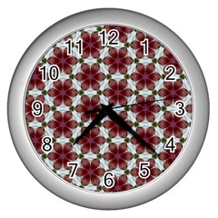 Cute Pretty Elegant Pattern Wall Clock (silver)