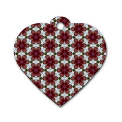 Cute Pretty Elegant Pattern Dog Tag Heart (one Sided) 