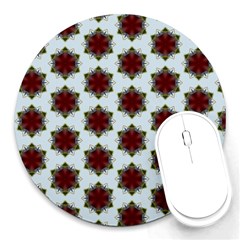 Cute Pretty Elegant Pattern 8  Mouse Pad (round)