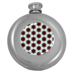 Cute Pretty Elegant Pattern Hip Flask (round)