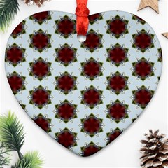 Cute Pretty Elegant Pattern Heart Ornament (two Sides)