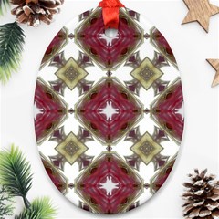 Cute Pretty Elegant Pattern Oval Ornament by GardenOfOphir