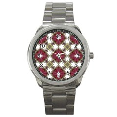 Cute Pretty Elegant Pattern Sport Metal Watch by GardenOfOphir