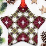 Cute Pretty Elegant Pattern Star Ornament (Two Sides) Front