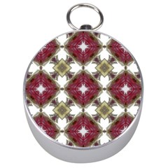 Cute Pretty Elegant Pattern Silver Compass