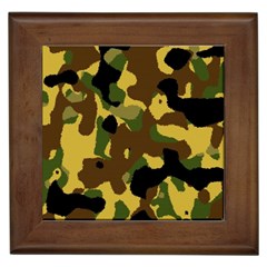 Camo Pattern  Framed Ceramic Tile