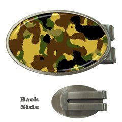 Camo Pattern  Money Clip (oval)