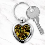 Camo Pattern  Key Chain (Heart) Front