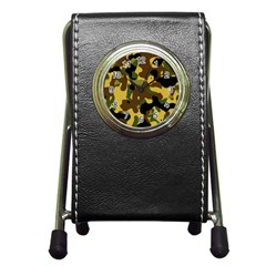 Camo Pattern  Stationery Holder Clock