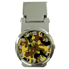 Camo Pattern  Money Clip With Watch by Colorfulart23