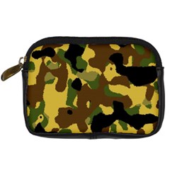 Camo Pattern  Digital Camera Leather Case by Colorfulart23