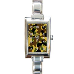 Camo Pattern  Rectangular Italian Charm Watch