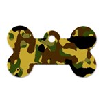 Camo Pattern  Dog Tag Bone (One Sided) Front