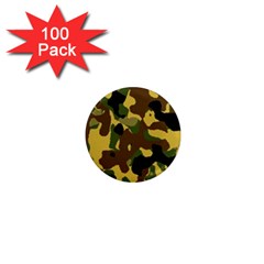 Camo Pattern  1  Mini Button Magnet (100 Pack)