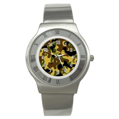 Camo Pattern  Stainless Steel Watch (slim)