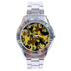 Camo Pattern  Stainless Steel Watch by Colorfulart23