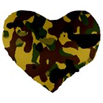 Camo Pattern  19  Premium Heart Shape Cushion Front