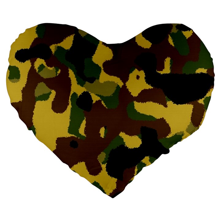 Camo Pattern  19  Premium Heart Shape Cushion