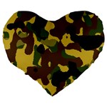 Camo Pattern  19  Premium Heart Shape Cushion Back