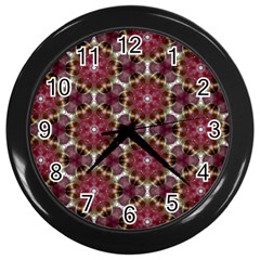 Cute Pretty Elegant Pattern Wall Clock (black)