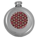 Cute Pretty Elegant Pattern Hip Flask (Round) Front