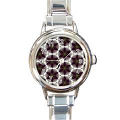 Cute Pretty Elegant Pattern Round Italian Charm Watch by GardenOfOphir