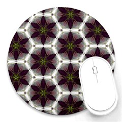 Cute Pretty Elegant Pattern 8  Mouse Pad (round)