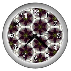 Cute Pretty Elegant Pattern Wall Clock (silver)