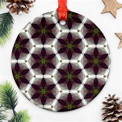 Cute Pretty Elegant Pattern Round Ornament (two Sides) by GardenOfOphir