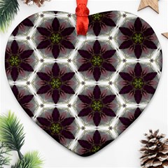 Cute Pretty Elegant Pattern Heart Ornament (two Sides) by GardenOfOphir