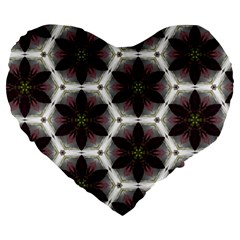 Cute Pretty Elegant Pattern 19  Premium Flano Heart Shape Cushion