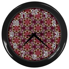 Cute Pretty Elegant Pattern Wall Clock (black)