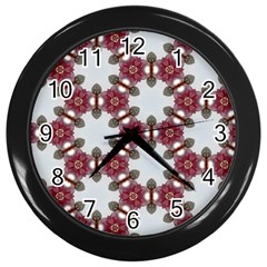 Cute Pretty Elegant Pattern Wall Clock (black)