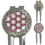 Cute Pretty Elegant Pattern Golf Pitchfork & Ball Marker Front