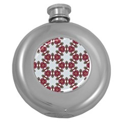 Cute Pretty Elegant Pattern Hip Flask (round)